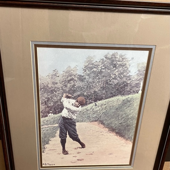 A. B. Frost Artwork - 2 pieces of vintage golf prints - Picture 2 of 7